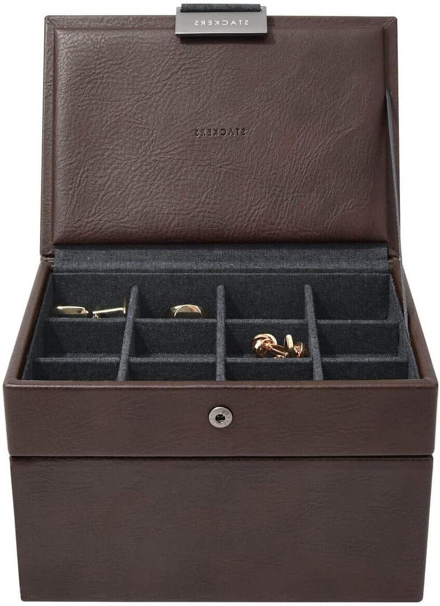 Brown Watch and Cufflink Box Mini Set of 3 - Men