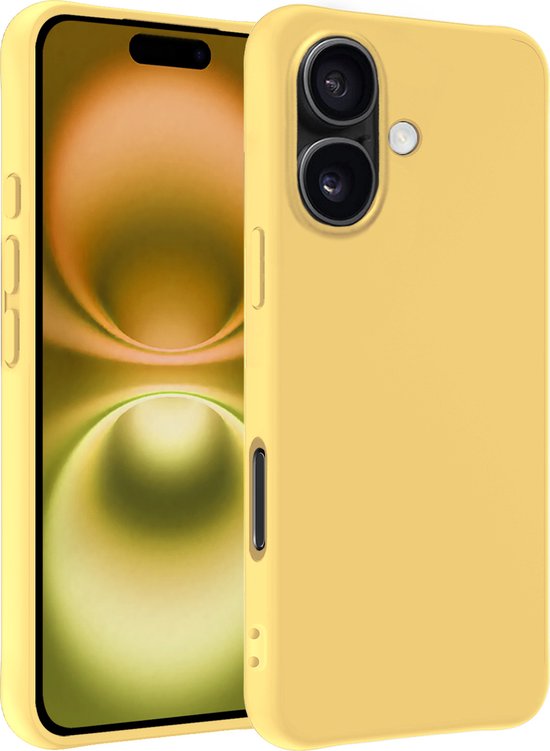 Coque adaptée pour iPhone 16 coque en Siliconen - coque adaptée pour iPhone 16 coque Siliconen - jaune