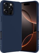 Coque adaptée pour iPhone 16 Pro Coque en Siliconen – Coque adaptée pour iPhone 16 Pro Coque arrière – Bleu foncé