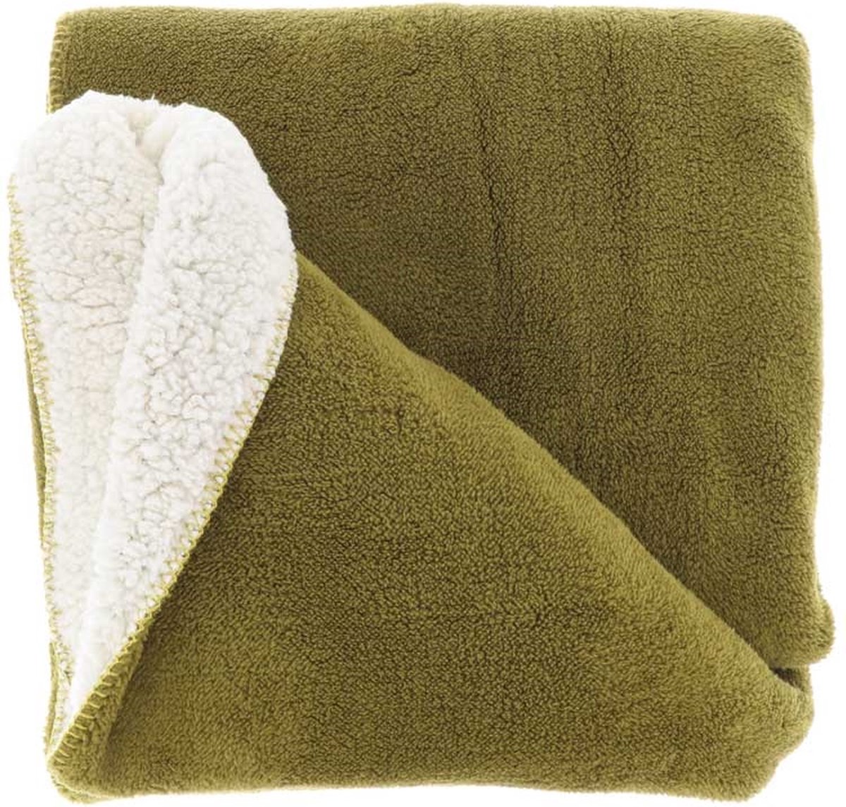Unique Living D- Unique Living - Plaid Tommie 130x180cm Moss Green Groen