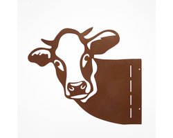 UNUS® Boomsteker boomprikker koe roestlook van metaal tuindecoratie koe