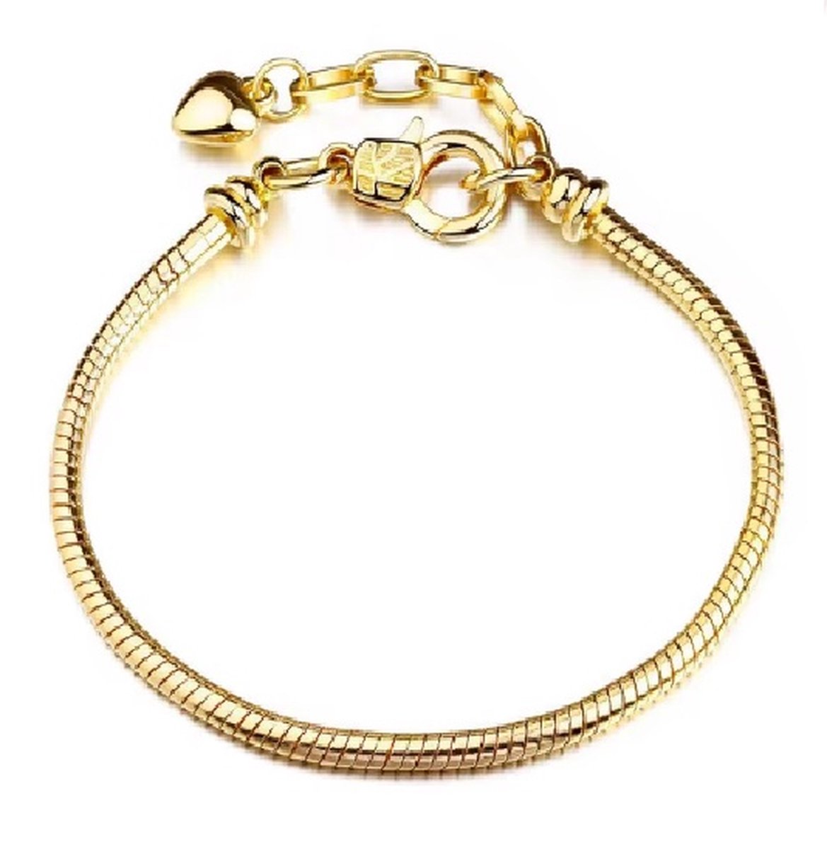 EmmyRovi – Bedelarmband Goudkleurig – Verstelbaar – Armband - 19 cm (Comfort maat)
