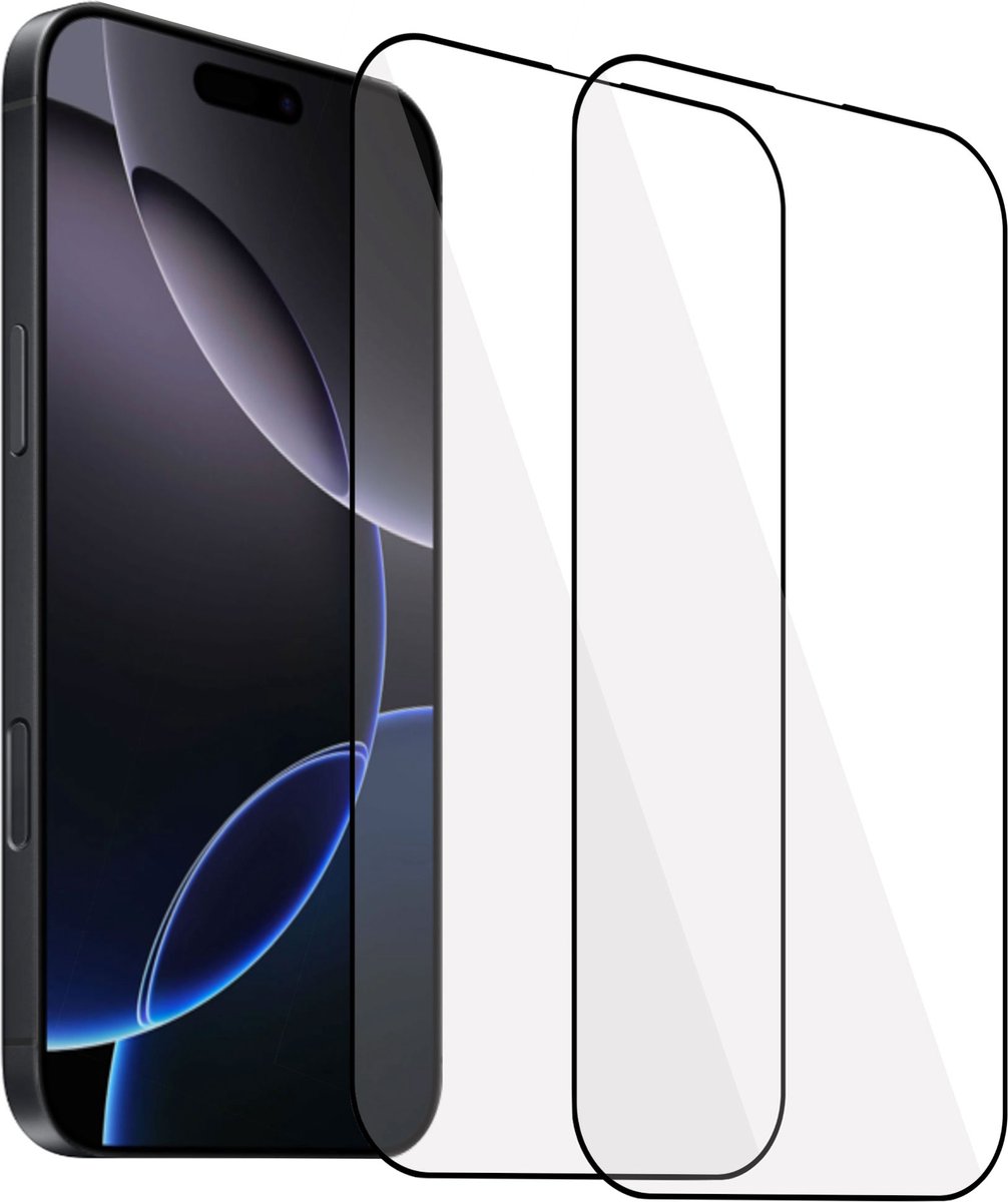 2x Geschikt voor Apple iPhone 16 Pro - Screenprotector - Gehard Glas - Full GuardCover