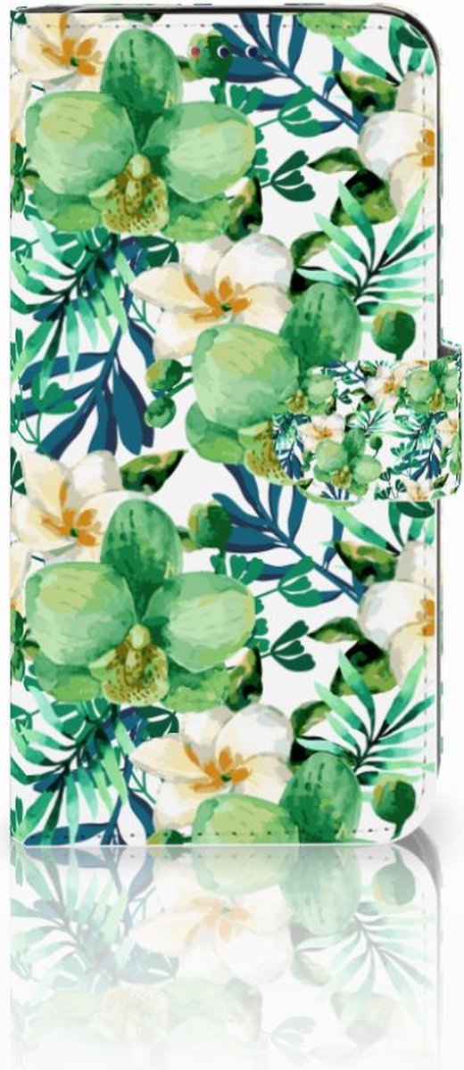 Samsung Galaxy A10 Hoesje Orchidee Groen