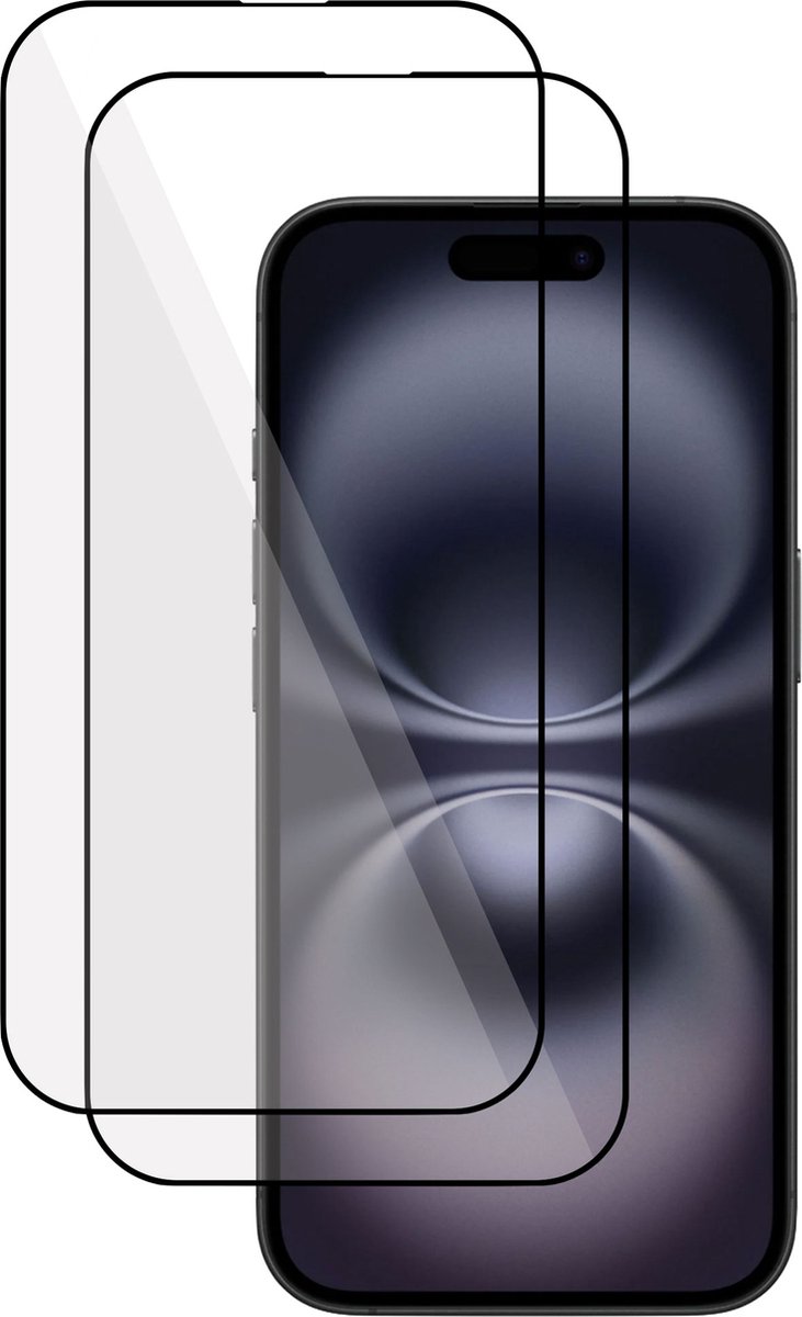 2x Screenprotector geschikt voor Apple iPhone 16 Screenprotector - Gehard Glas - Full Proteqt+