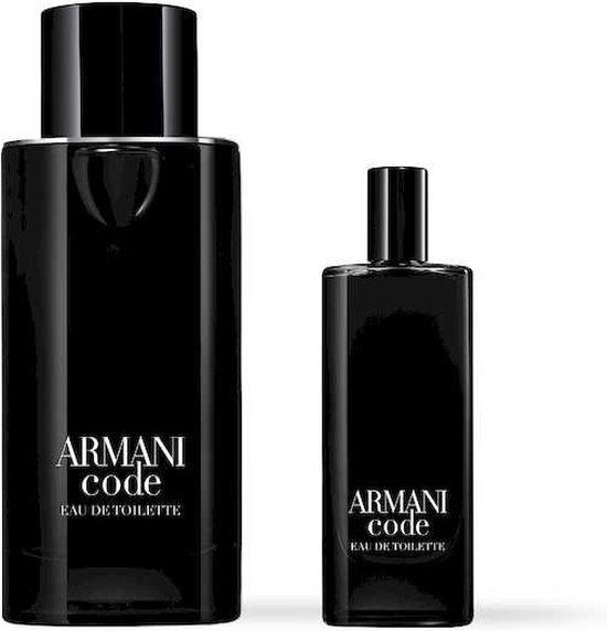 Armani Code Homme Giftset - 125 ml hervulbare eau de toilette spray + 15 ml eau de toilette tasspray - cadeauset voor heren
