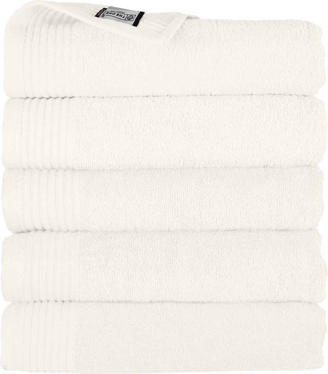The One Towelling Hotelkwaliteit Handdoeken Set - 5 Stuks - 50 x 100 cm - 450 g/m2 - 100% Katoen - Zacht en Absorberend - Ivoor Crème