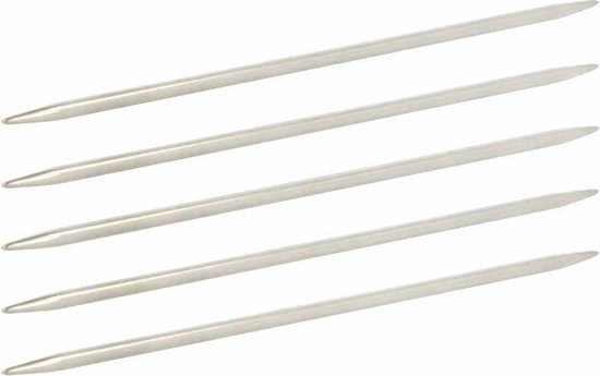 Kousenbreinaalden sokkennaalden staal 20cm 2mm 5st in verpakking
