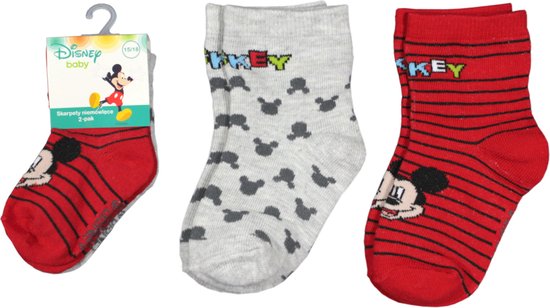 Mickey Mouse - baby sokken Mickey Mouse - 2 pack - maat 18/22