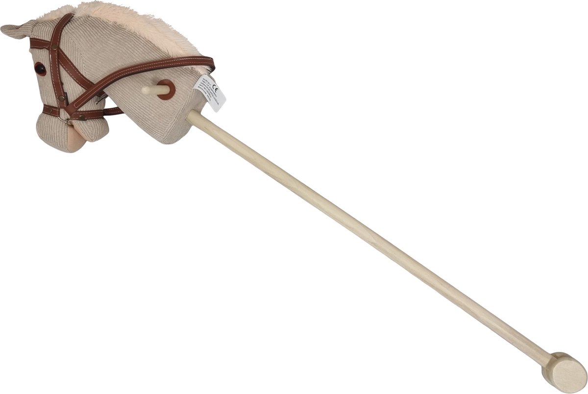 Stokpaard Met Geluid Beige Rib