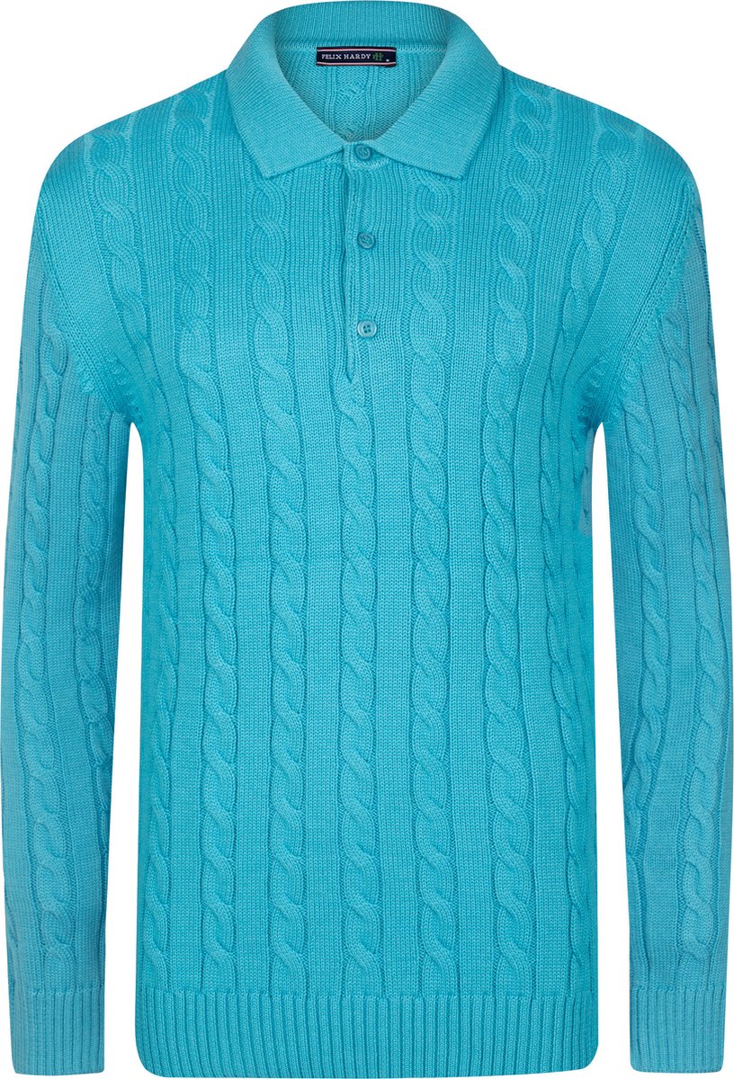 Felix Hardy Polo Trui - Polokraag - Lange Mouv Heren Babyblauw - L