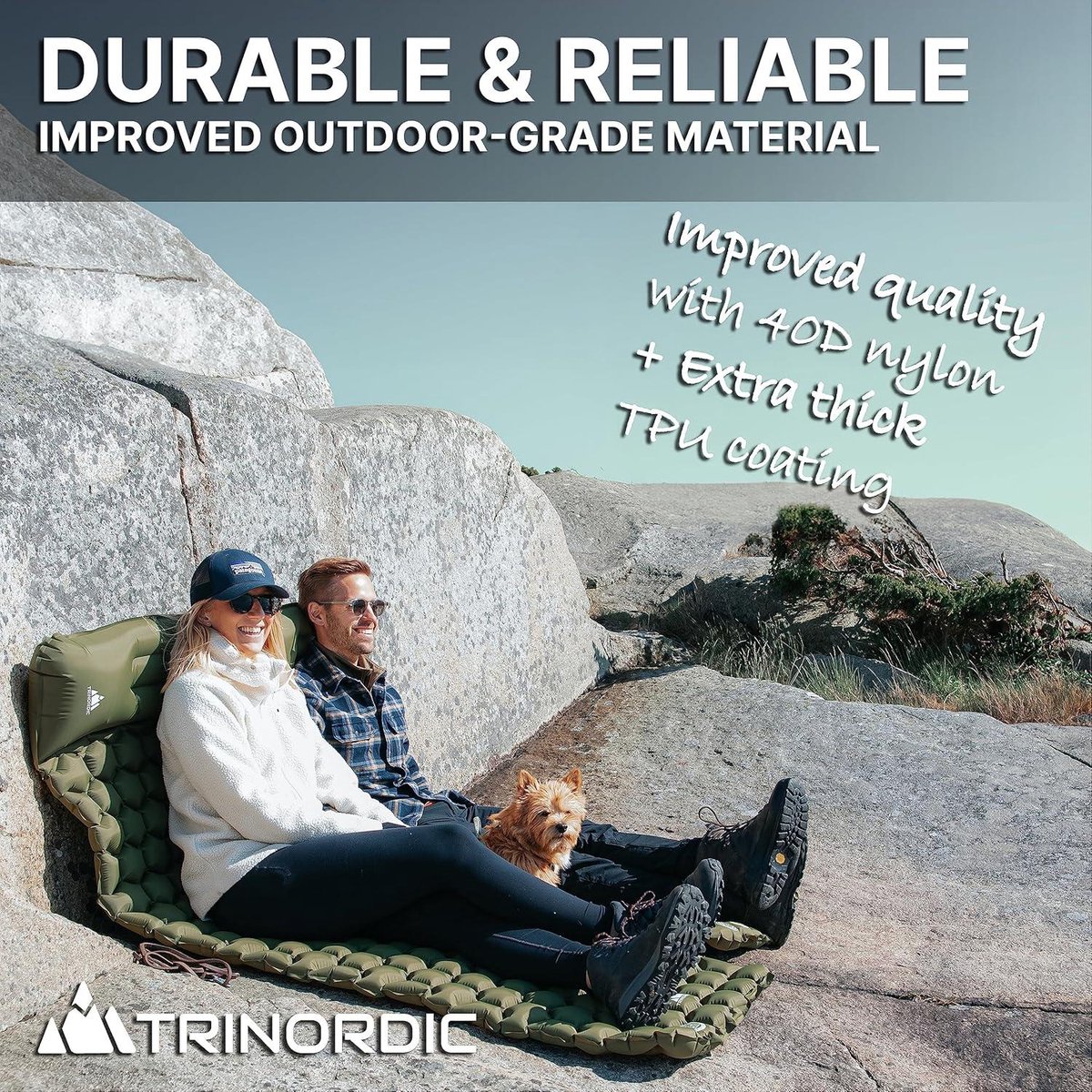 TRINORDIC Ultralichte Opblaasbare Camping Mat Met Kussen Enkele Luchtmatras Voor Ruimtebesparend Comfort Duurzame Lichtgewicht Campinguitrusting Outdoor Avonturen Bosgroen 591103705