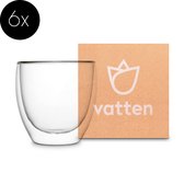 Bol.com Vatten® - Dubbelwandige Glazen - 6 Stuks - 250ml - Rond | Bol - Koffieglazen - Cappuccino Glazen - Theeglazen aanbieding