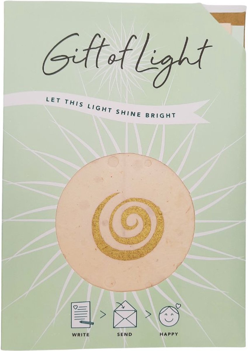 Gift of Light | Spiraal (innerlijke kracht, creatie), handgeschept papier, Nepal