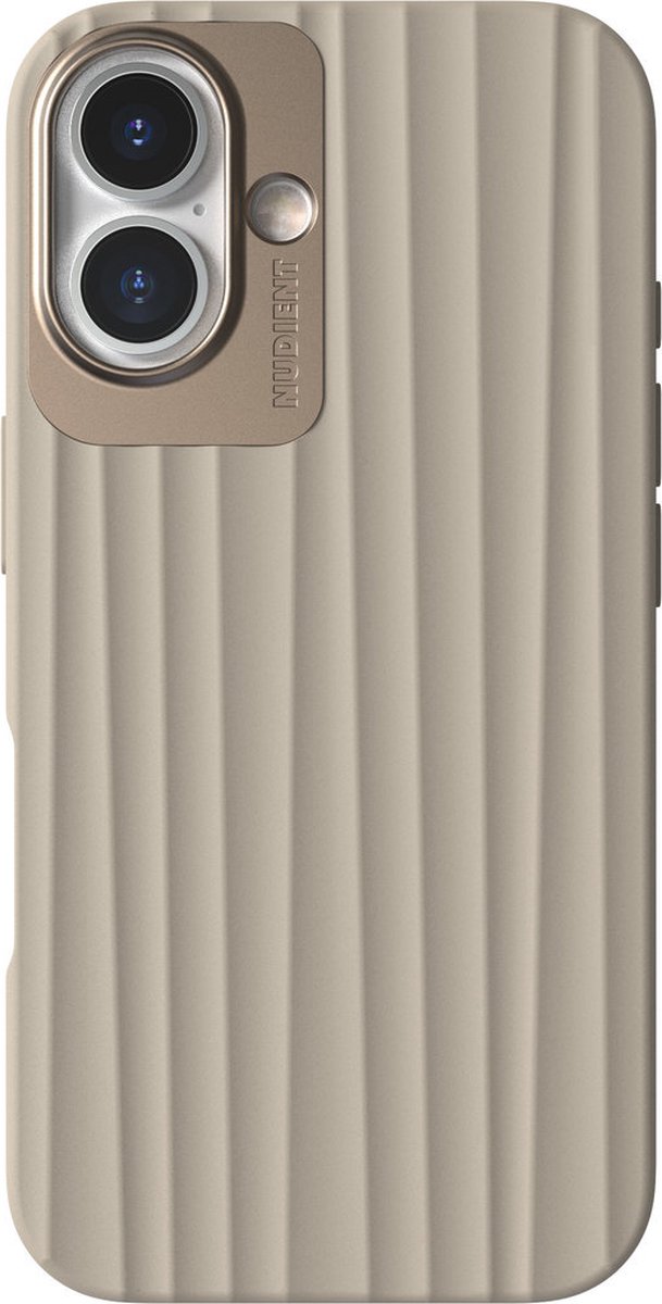 Nudient Bold MagSafe Case geschikt voor Apple iPhone 16 Linen - Beige