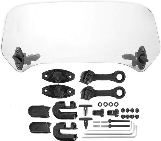 Qii lu motorfiets windscherm, acryl verstelbare clip voorruit windscherm windscherm accessoires voor motorfiets Tawny