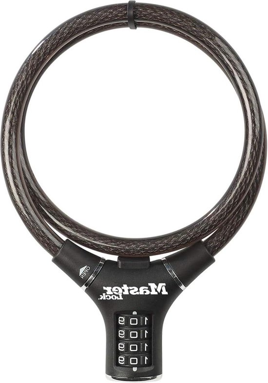 Master Lock Fietskabelslot [Sleutel] [1 8 m Oprolkabel] [Buiten
