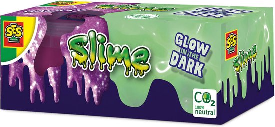 Foto: Ses slime glow in the dark 2x120gr kant en klaar slijm in 2 kleuren en diktes goed uitwasbaar veilig voor kinderen gluten vrij