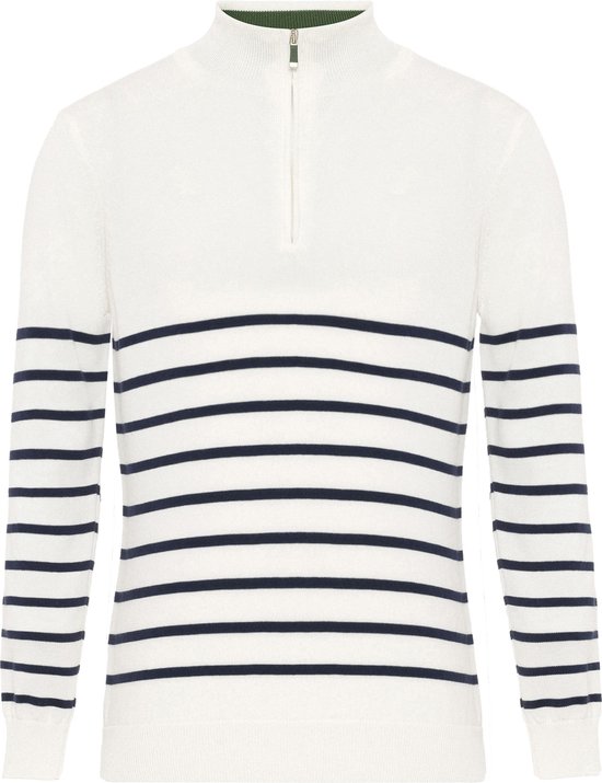 Felix Hardy Pull Avec Demi-Fermeture Éclair - Pull - Pull Skipper Avec Fermeture Éclair - 100% Katoen Femme Ecru - M