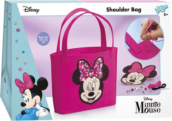 Totum Disney Minnie Mouse DIY schoudertas maken en versieren vilt DIY fashion. bol