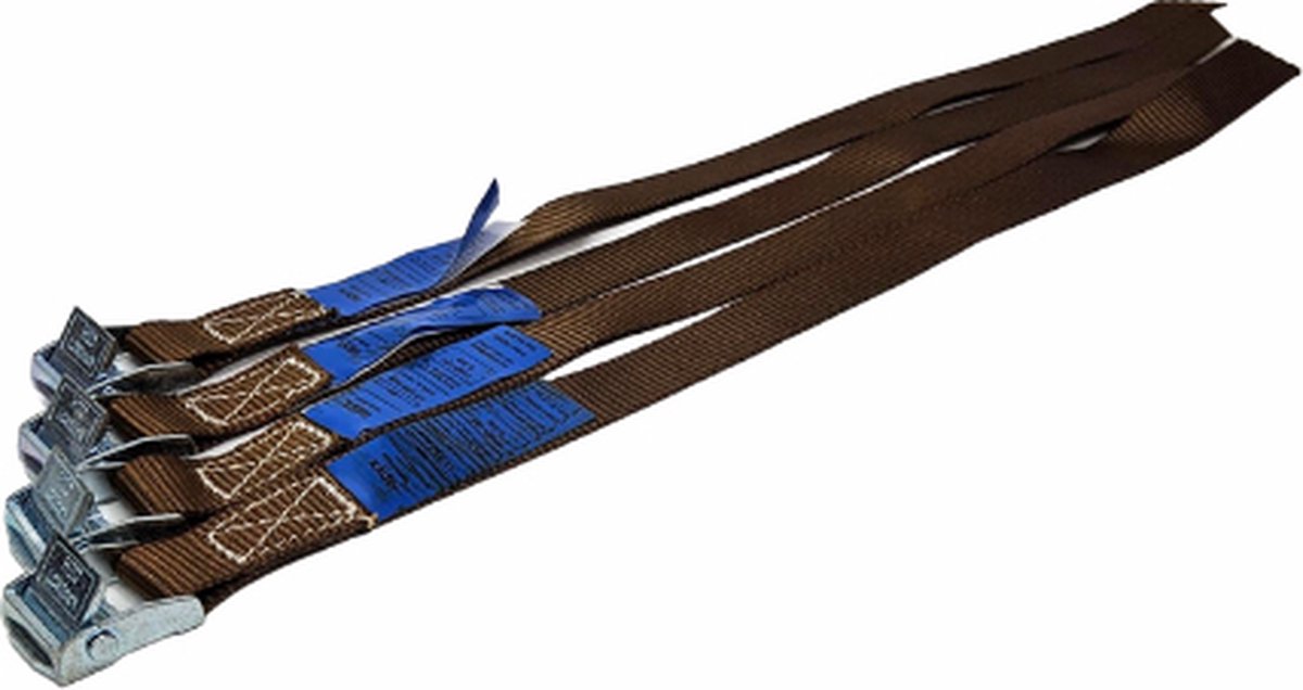 BCF-Products - Spanbanden - 40 cm - 4 stuks - Bruin - Spanbandjes - Spanband Fiets - Bindriemen - Fietsriempjes