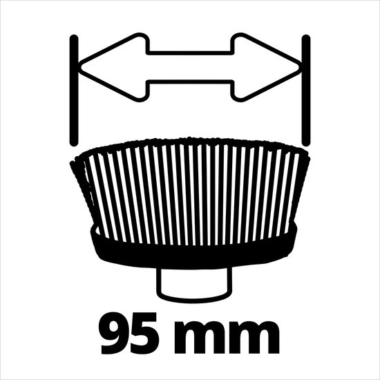 Einhell ULTRA Borstel 95/25 - 1 stuk - Diameter borstel: 95 mm - Dikte borstel: 25 mm - Geschikt voor Picobella 18/90 Li Solo van Einhell — afbeelding 2