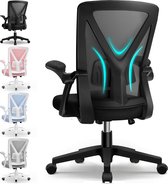 Bol.com Elekiatech Ergonomische Bureaustoel - Bureaustoel - Bureaustoelen voor Volwassenen - opklapbare armleuningen-150 Kg - Zwart aanbieding