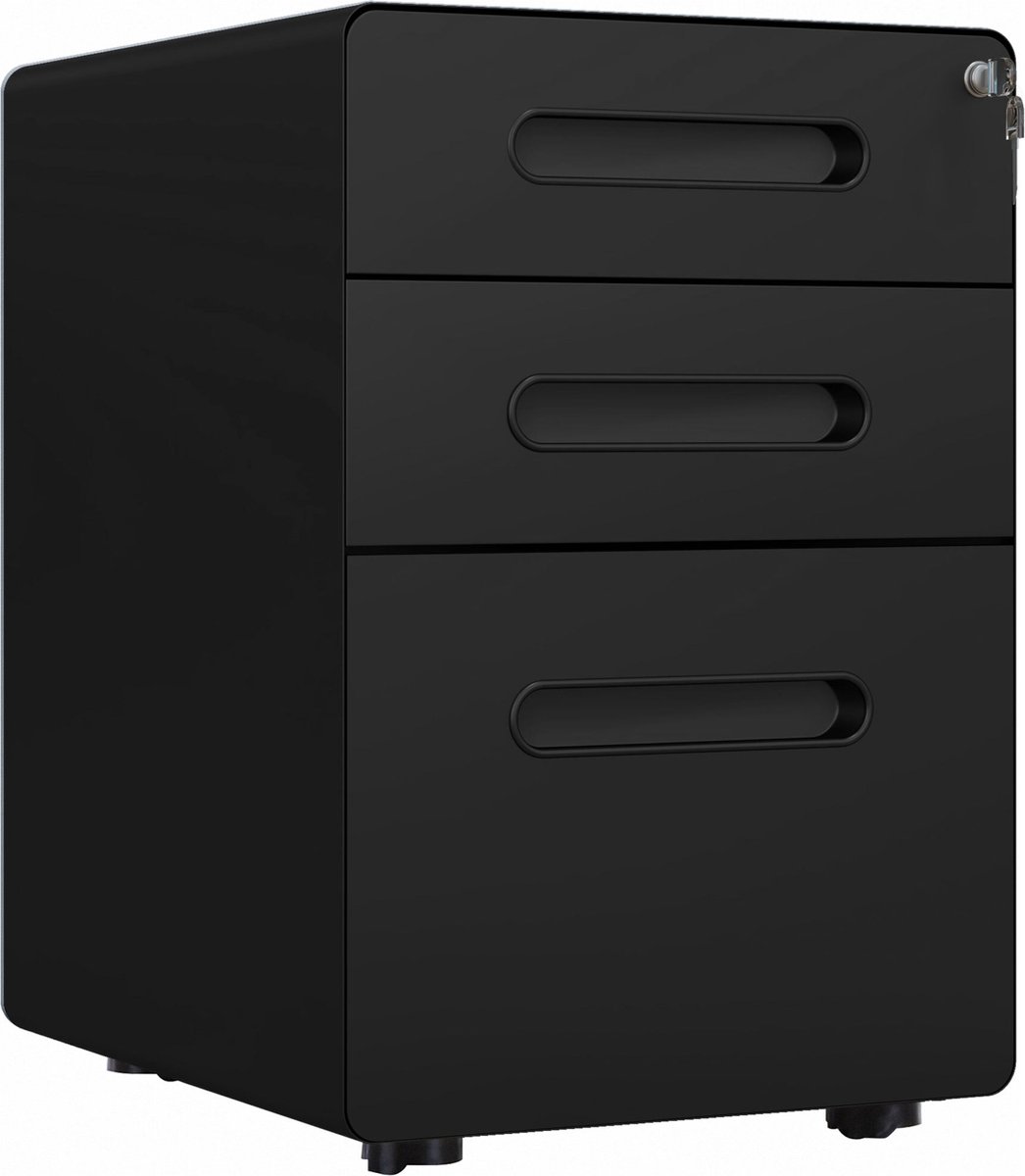 Vinsetto Rolcontainer archiefkast met 3 laden kantoorcontainer staal 924-007