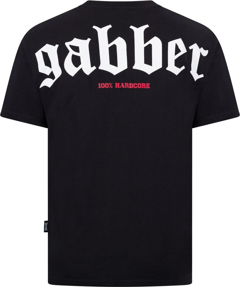 Gabber T-shirt Big Zwart - Maat: 5XL