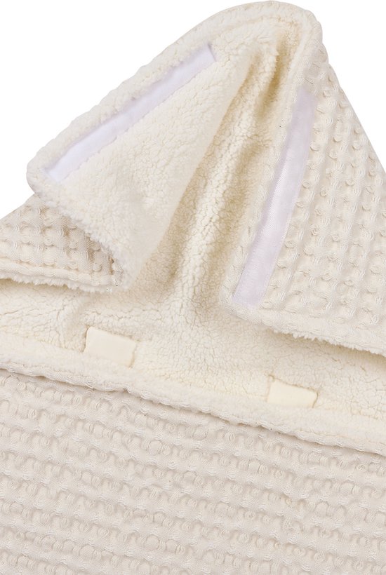 Meyco Baby Wafel Teddy voetenzak - nature - 40x82cm — afbeelding 2