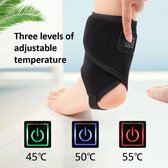 WizBay Premium Select® Enkel Brace Warmte Massage - Enkelbrace - 3 Warmtestanden 45° 50° 55° - Universele Fit - 360° Wrap Design - Zwart