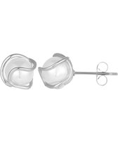 Boucles d'oreilles Malinsi Clips d'oreilles Femme Perle - Argent 8mm Acier Inoxydable Complet - Bijoux Boucles d'oreilles Femme - Boucles d'oreilles Clous Fille