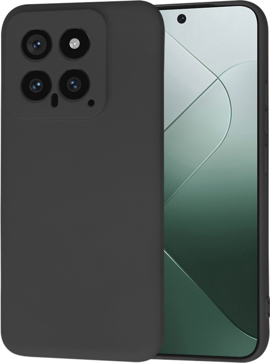 Techsuit Soft Flex Silicone Back Cover hoesje voor Xiaomi 14 - Black