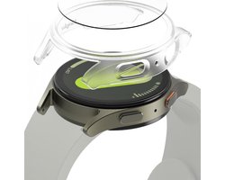 Ringke Slim + Glass | Hoesje + Screen Protector Geschikt voor Samsung Galaxy Watch 7 40MM | Case met 9H Tempered Glass | Matte Transparant