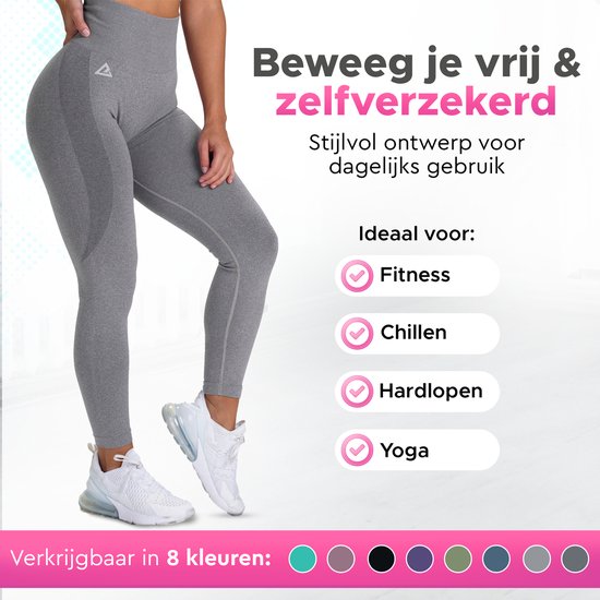Mewave - Sportlegging donker grijs - Dames - Sportbroek - Sportkleding - Yoga legging - Hardloopbroek - Tiktok - Fitness - Maat M van Mewave — afbeelding 5