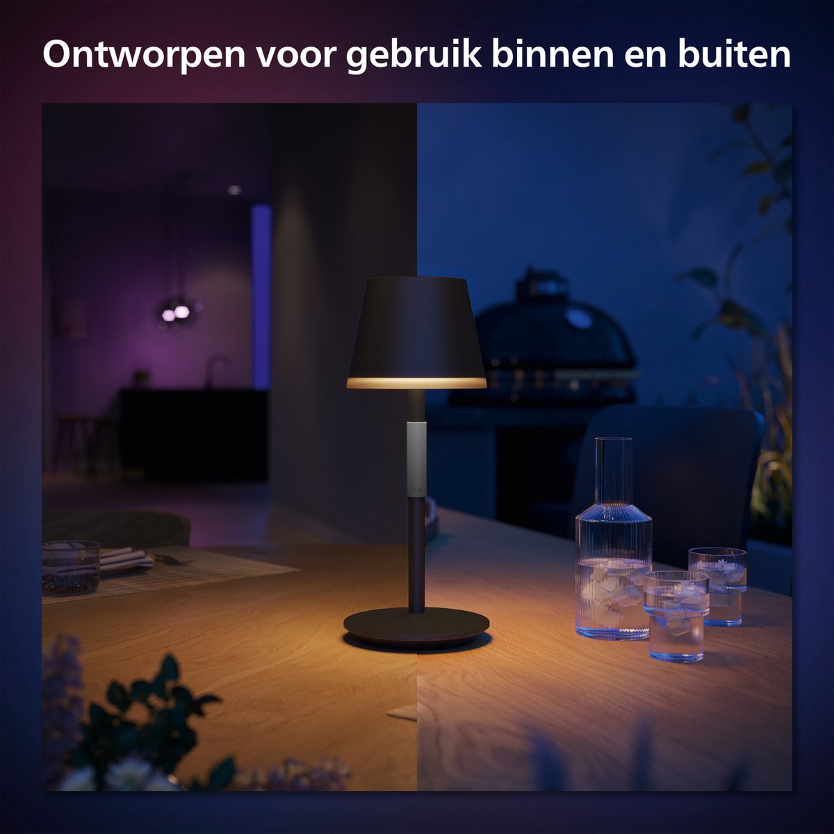 Philips Hue Go draagbare tafellamp - wit en gekleurd licht - zwart — afbeelding 4