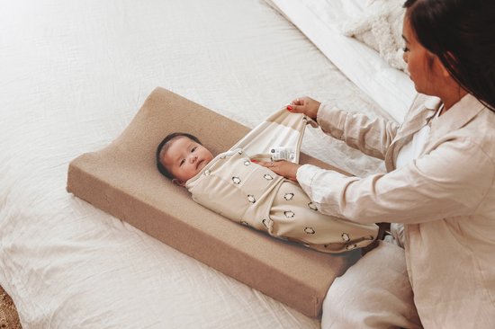 Meyco Baby Uni aankleedkussenhoes - 2-pack - badstof - taupe - 50x70cm — afbeelding 5