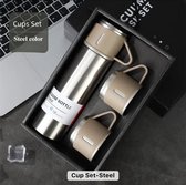 500ml/Red)Bouteille de café Thermos intelligente de 500ML en acier