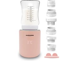 Product: Vulpes GoodsÂ® BabyCare - Flessenwarmer Onderweg Pro Max - Draagbare Baby Flessenwarmer - Intelligente Flesverwarmer - 4 Temperatuurniveaus - Draadloos - Roze, van het merk 