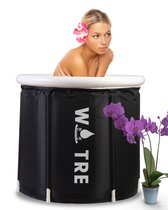 WOTRE Zitbad - Ijsbad - bad voor volwassenen - inklapbaar - Ice Bath Bucket - Opvouwbare Baden - Dompelbad - Mobiele badkuip - Zwart - 180L