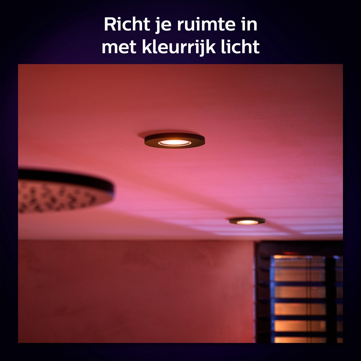 Philips Hue Xamento badkamerinbouwspot - wit en gekleurd licht - 3-pack - zwart - rond — afbeelding 4