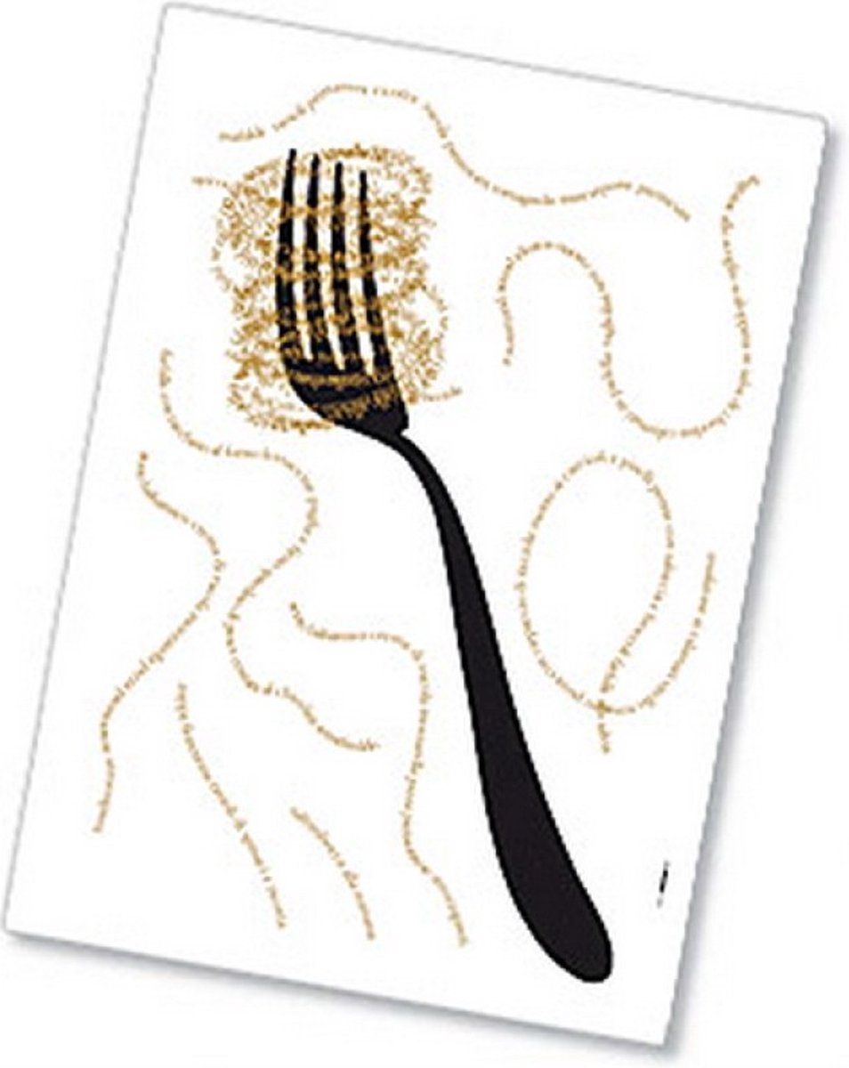 Komar - Muursticker XXL - Pasta - Zelfklevend - Muurdecoratie - Stickers - 100 x 70 cm