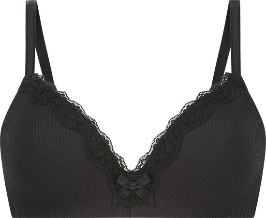 Hunkemöller Dames Lingerie Voorgevormde bh zonder beugel Lola - Zwart - maat B80