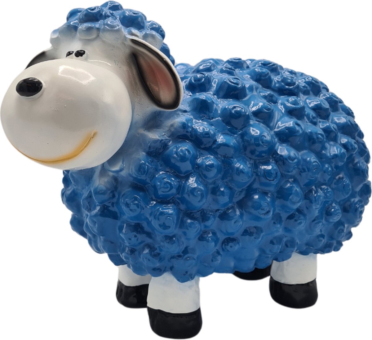 Deco4yourhome Tuinbeeld XL Schaap Blauw 60cm Schaapje Beeld