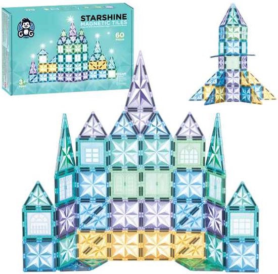 G G 1989 - Magnetic tiles - Sterpatroon - Glitters - 60 delen