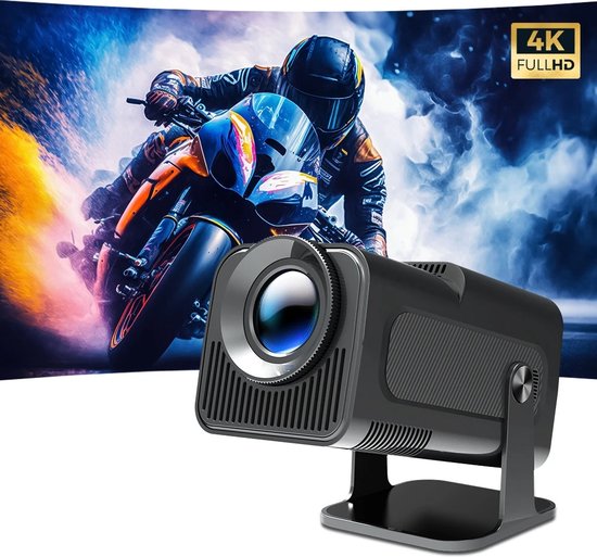 Mini Beamer - 4K Beeldkwaliteit - Android 11.0 - Projector Scherm - WIFI 6 & Bluetooth 5.2 - 200 ANSI - FULL HD - Home Cinema - 2024 Model