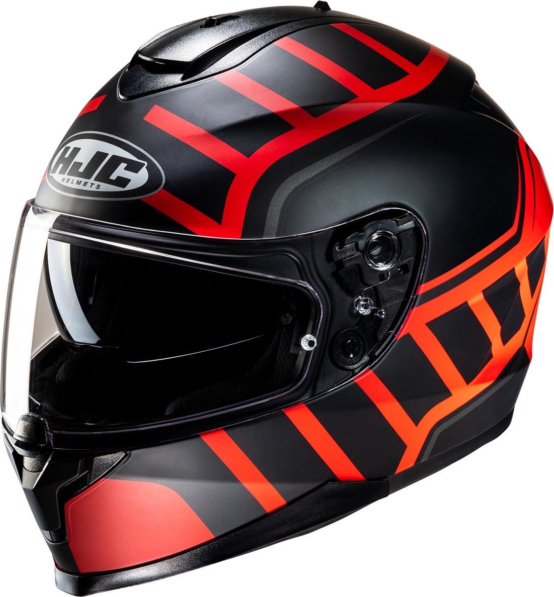 HJC C70N Holt Black Red S - Maat S - Helm