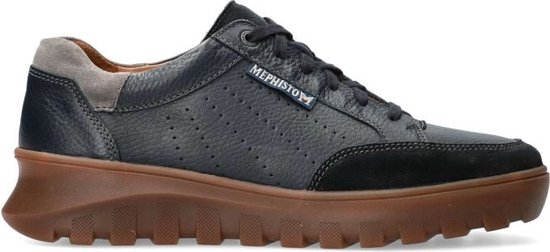 Foto: Mephisto flynn heren sneaker blauw maat 44 eu 9 5 uk 