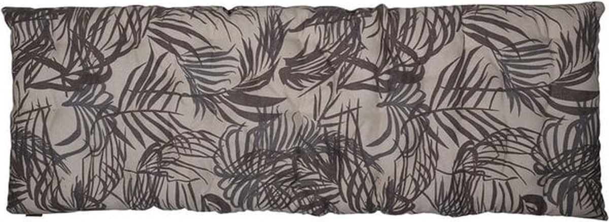 Linen & More Palm Leaf Taupe Bench Mattress | 120 X 40 | Sierkussen Voor Woonkamer Of Slaapkamer
