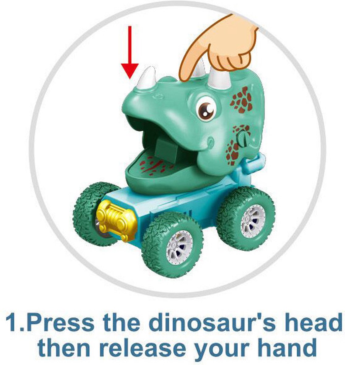 Dinosaurus speelgoed auto's - auto speelgoed - Dinosaurus speelgoed - 3 stuks - ONELIV — afbeelding 11
